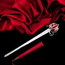 Load image into Gallery viewer, Antique Scottish Solid Silver Letter Opener, Military Basket Hilt Sword Design - 1905