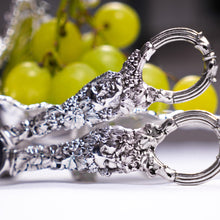 Load image into Gallery viewer, Magnificent Antique Georgian Solid Silver Grape Scissors/Shears with Figural Bacchanalia Masks - London c.1830