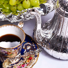 Load image into Gallery viewer, Antique Solid Silver Coffee Pot with Abercorn Pattern - Robert Garrard 1866