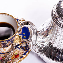 Load image into Gallery viewer, Antique Solid Silver Coffee Pot with Abercorn Pattern - Robert Garrard 1866