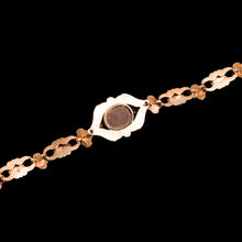 Load image into Gallery viewer, Antique Victorian 18ct Gold Garnet Cabochon Flower Bracelet - c.1840