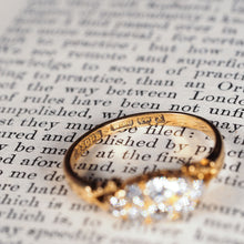 Load image into Gallery viewer, Antique Diamond Ring 18ct Gold, Victorian Two Row Boat Design - Birmingham 1897