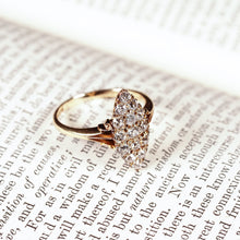Load image into Gallery viewer, Antique Diamond Ring 18ct Gold Navette/Cluster Design - c.1900s