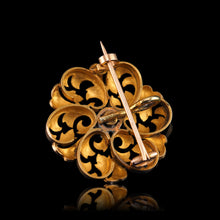 Load image into Gallery viewer, Antique Victorian French Diamond Pendant Necklace/Brooch 18ct Gold Floral Acanthus Design - 19th C.