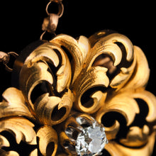 Load image into Gallery viewer, Antique Victorian French Diamond Pendant Necklace/Brooch 18ct Gold Floral Acanthus Design - 19th C.