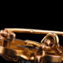 Load image into Gallery viewer, Antique Victorian French Diamond Pendant Necklace/Brooch 18ct Gold Floral Acanthus Design - 19th C.