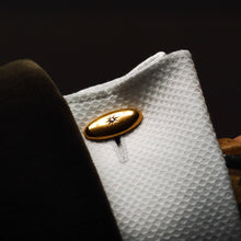 Load image into Gallery viewer, Antique Victorian 14ct Gold Cufflinks with Rose Cut Diamond - c.1890