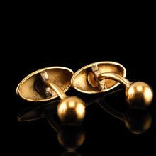 Load image into Gallery viewer, Antique Victorian 14ct Gold Cufflinks with Rose Cut Diamond - c.1890