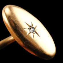 Load image into Gallery viewer, Antique Victorian 14ct Gold Cufflinks with Rose Cut Diamond - c.1890