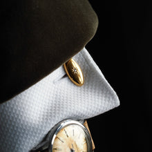 Load image into Gallery viewer, Antique Victorian 14ct Gold Cufflinks with Rose Cut Diamond - c.1890