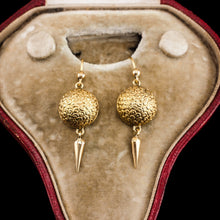 Load image into Gallery viewer, Majestic Pair of Antique Victorian 18ct Gold Earrings Etruscan Style - c.1880