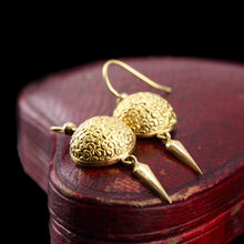 Load image into Gallery viewer, Majestic Pair of Antique Victorian 18ct Gold Earrings Etruscan Style - c.1880