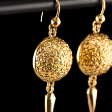 Load image into Gallery viewer, Majestic Pair of Antique Victorian 18ct Gold Earrings Etruscan Style - c.1880