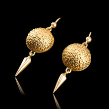 Load image into Gallery viewer, Majestic Pair of Antique Victorian 18ct Gold Earrings Etruscan Style - c.1880