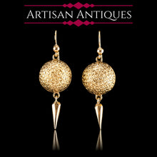Load image into Gallery viewer, Majestic Pair of Antique Victorian 18ct Gold Earrings Etruscan Style - c.1880