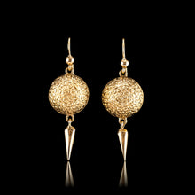 Load image into Gallery viewer, Majestic Pair of Antique Victorian 18ct Gold Earrings Etruscan Style - c.1880