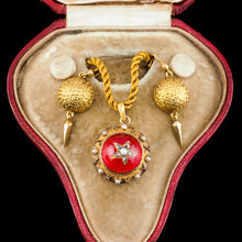 Load image into Gallery viewer, Majestic Pair of Antique Victorian 18ct Gold Earrings Etruscan Style - c.1880