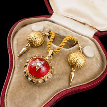 Load image into Gallery viewer, Majestic Pair of Antique Victorian 18ct Gold Earrings Etruscan Style - c.1880