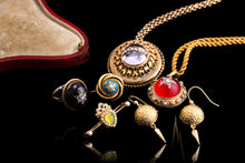 Load image into Gallery viewer, Majestic Pair of Antique Victorian 18ct Gold Earrings Etruscan Style - c.1880