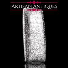 Load image into Gallery viewer, A Magnificent Victorian Solid Sterling Silver Cigar Cheroot Case - Nathaniel Mills 1842