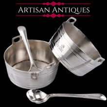 Load image into Gallery viewer, Antique Victorian Solid Silver Salt Cellar Novelty Pail/Basket Design - Wilson & Davis 1870