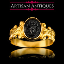 Load image into Gallery viewer, Antique Georgian/Victorian Cameo Ring Roman Style 18ct Gold - Early 19th Century