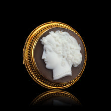 Load image into Gallery viewer, Antique Victorian Cameo 18ct Gold Brooch/Pendant Necklace - c.1880
