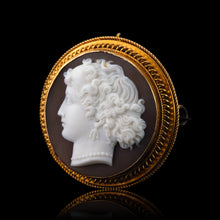 Load image into Gallery viewer, Antique Victorian Cameo 18ct Gold Brooch/Pendant Necklace - c.1880