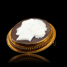 Load image into Gallery viewer, Antique Victorian Cameo 18ct Gold Brooch/Pendant Necklace - c.1880