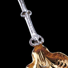 Load image into Gallery viewer, Antique Victorian Sterling Silver Sugar Spoon Oyster Shell Design - George Fox 1867