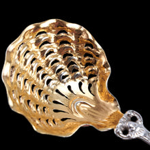 Load image into Gallery viewer, Antique Victorian Sterling Silver Sugar Spoon Oyster Shell Design - George Fox 1867