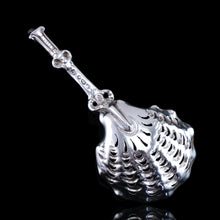 Load image into Gallery viewer, Antique Victorian Sterling Silver Sugar Spoon Oyster Shell Design - George Fox 1867