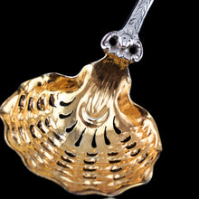 Load image into Gallery viewer, Antique Victorian Sterling Silver Sugar Spoon Oyster Shell Design - George Fox 1867