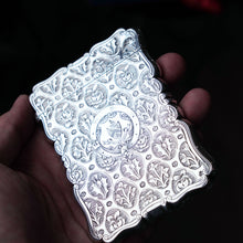Load image into Gallery viewer, Antique Victorian Sterling Silver Card Case/Wallet with Thistle, Shamrock, Rose Pattern - Alfred Taylor 1861