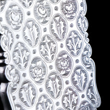 Load image into Gallery viewer, Antique Victorian Sterling Silver Card Case/Wallet with Thistle, Shamrock, Rose Pattern - Alfred Taylor 1861