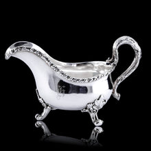 Load image into Gallery viewer, Rare Antique Victorian Sterling Silver Naturalistic Sauce Boat with Fabulous Acorn Design - London 1881