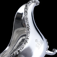 Load image into Gallery viewer, Rare Antique Victorian Sterling Silver Naturalistic Sauce Boat with Fabulous Acorn Design - London 1881