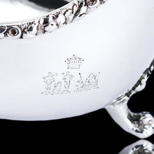 Load image into Gallery viewer, Rare Antique Victorian Sterling Silver Naturalistic Sauce Boat with Fabulous Acorn Design - London 1881