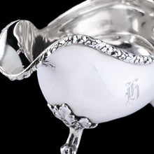 Load image into Gallery viewer, Rare Antique Victorian Sterling Silver Naturalistic Sauce Boat with Fabulous Acorn Design - London 1881