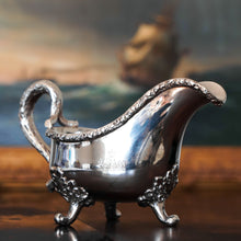 Load image into Gallery viewer, Rare Antique Victorian Sterling Silver Naturalistic Sauce Boat with Fabulous Acorn Design - London 1881