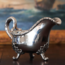 Load image into Gallery viewer, Rare Antique Victorian Sterling Silver Naturalistic Sauce Boat with Fabulous Acorn Design - London 1881