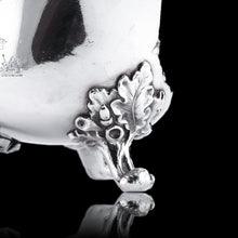 Load image into Gallery viewer, Rare Antique Victorian Sterling Silver Naturalistic Sauce Boat with Fabulous Acorn Design - London 1881