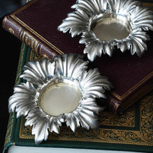 Load image into Gallery viewer, Antique Victorian Solid Silver Salts/Small Dishes with Fabulous Foliate Chasing - Barnards 1840.