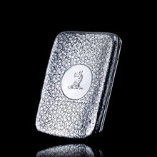 Load image into Gallery viewer, Antique Victorian Solid Silver Cigarette Case with Unusual Opening Mechanism - Birmingham 1886