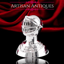 Load image into Gallery viewer, Antique Victorian Solid Silver Salt/Pepperette "Knight's Head" Figural Novelty Design - George Unite 1895