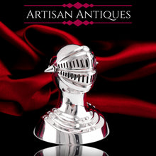 Load image into Gallery viewer, Antique Victorian Solid Silver Salt/Pepperette "Knight's Head" Figural Novelty Design - George Unite 1895