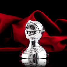 Load image into Gallery viewer, Antique Victorian Solid Silver Salt/Pepperette "Knight's Head" Figural Novelty Design - George Unite 1895