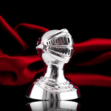 Load image into Gallery viewer, Antique Victorian Solid Silver Salt/Pepperette "Knight's Head" Figural Novelty Design - George Unite 1895