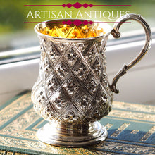 Load image into Gallery viewer, Antique Victorian Solid Silver Mug Abercorn/Pineapple Design - Martin Hall & Co 1868