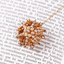 Load image into Gallery viewer, Antique Victorian 18ct Gold Diamond Pearl Star Necklace/Pendant/Brooch - c.1890